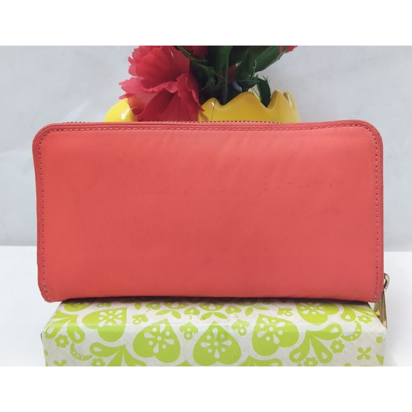 Marc By Marc Jacobs Hot Pink Nylon Zip Around Credit Card Long Wallet - Picture 3 of 16